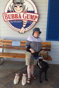 Tansy and I near the Bubba Gump's sign